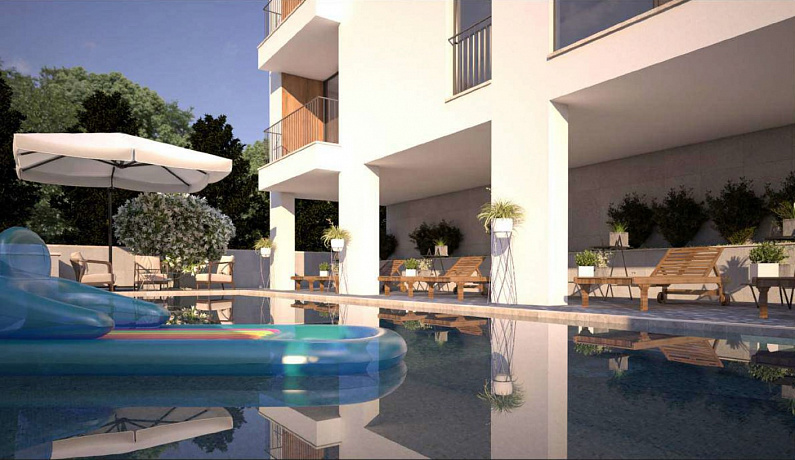 Ein neuer Komplex mit Schwimmbad in der Nähe von Tivat und Kotor